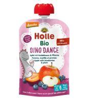 Holle Bio Organic Пюре Dino Dance из яблок, черники и чернослива (6+ мес.), 100 г