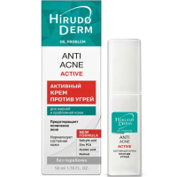 Доктор Биокон Гирудо Дерм Oil Problem ANTI- ACNE ACTIVE крем пр/угрей д/жирн кожи 50мл
