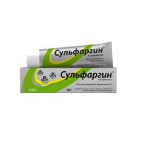 Сульфаргин 50г мазь д/наруж прим (Сульфадиазин)