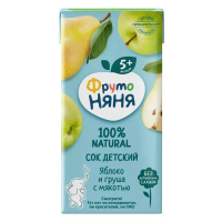 ФрутоНяня сок ябл/груша с мякотью с 5мес 200мл