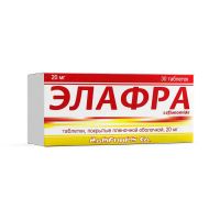 Элафра таблетки покрытые пленочной оболочкой 20мг №30