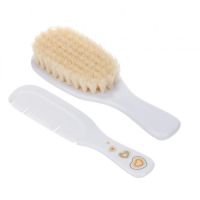 Canpol щетка д/волос (натуральная щетина)+ расческа 7/406_whi