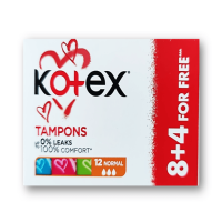 Тампоны Kotex нормал №8+4 (3 капли)