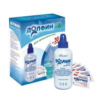 Долфин д/дет (4+) набор д/промыв носа: спец.устр-во 120мл+ср-во минерал-растит. д/р-ра 1г/пак №30
