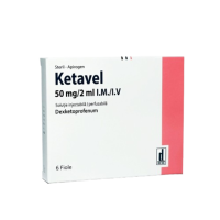 Кетавел 50мг/2мл №6 р-р д/инъекций /конц д/инфузий (Декскетопрофен)
