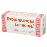 Янтарная кислота таблетки 250мг №80 (БАД)