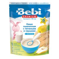 Bebi каша пшеничная для полдника печенье с грушами 6 мес. 200г