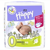 Подг. Happy д/детей Before Newborn№0  (1-2кг) 46шт