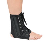 Бандаж для голеностопного сустава "Крейт" №5 F-215 (черн) выс 20-23см  4 метал ребра р.ноги 40-43)