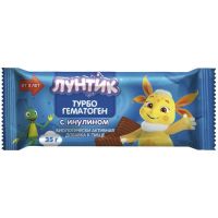 Гематоген Турбо с инулином для детей с 3-х лет Лунтик 35г плитка/пастилки жевательные
