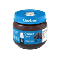 Gerber пюре сливовое (из чернослива) с 4 мес. 80гр
