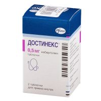 Достинекс таблетки 0,5мг №2