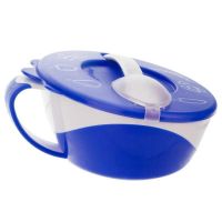 Canpol миска с крышкой+ложечка 31/406_blu