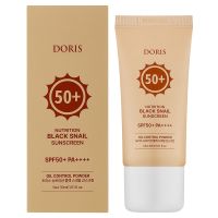 Jigott Doris Black Snail крем солнцезащитный с экстрактом улитки SPF50+ и РА++++ 30мл
