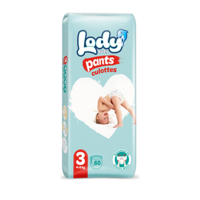Подг. трусики LODY BABY №3 Midi  (4-9кг) 60шт Jumbo Pack Pants