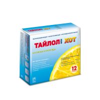 Тайлолфен Хот (лимон) 20г/пак №12 порошок д/р-ра д/пр внутрь