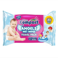 Салфетки влажные "Ultra Compact" детские Ангелс Travel Pack №20