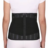 Корсет ортопед пояснично-крестц "Крейт" №5 (черный) Б-507 (выс см28) 6 пласт ребер жестк см 86-101