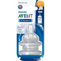 AVENT CLASSIC соска 2в1 на бутылочку в ассорт.