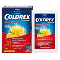 Колдрекс МаксГрипп (лимон) + вит С 6,4г/пак №10 порошок д/р-ра д/пр внутрь
