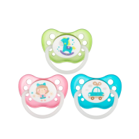 Canpol пустышка латексная В ортодонтическая "Toys"светится в темноте (23/260)