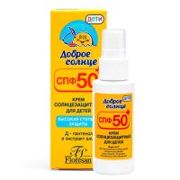 Floresan крем д/детей солнцезащ (SPF50+) д-пантенол с экстр алоэ Доброе солнце 50мл Ф-97