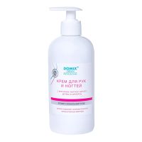 DOMIX Крем для рук и ногтей с кератином, маслом чайного дерева и коллоидным серебром  250мл
