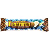 Гематоген Русский с кокосом в глазури 40г плитка/пастилки жевательные