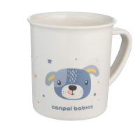 Canpol чашка пластиковая "Голубая собачка" 170мл 4/413_blu