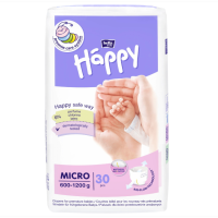 Подг. Happy д/недоношенных и маловесных детей Micro р.0 №30 (0-1,2кг)