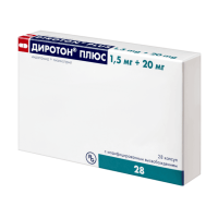 Диротон Плюс 20мг/1,5мг №28 капс с модиф.высвоб (Лизиноприл+Индапамид)