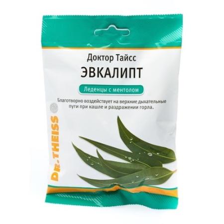 Доктор Тайсс леденцы Эвкалипт и ментол + вит С 75гр