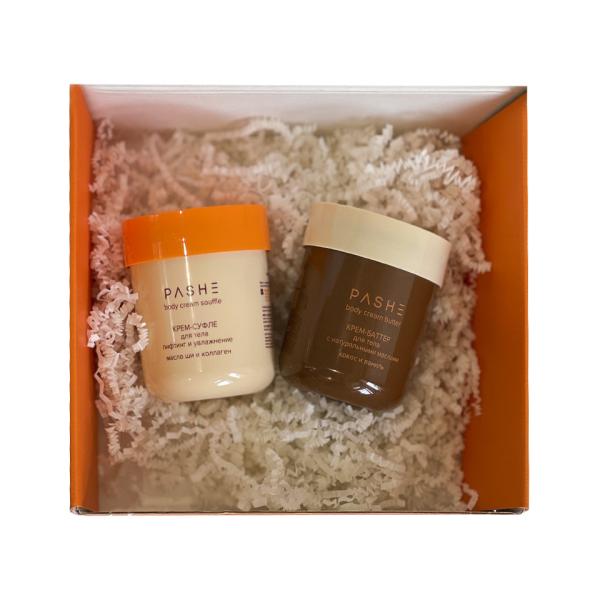 PASHE набор Подарочный №01 Экзотич свежесть(Крем-баттер д/тела 200мл Крем-суфле д/тела 200мл)