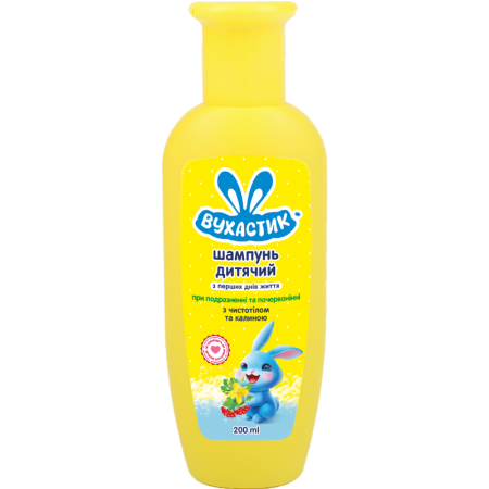 УШАСТИК  Шампунь детский Чистотел и Калина от раздраж.и покраснен. 200мл