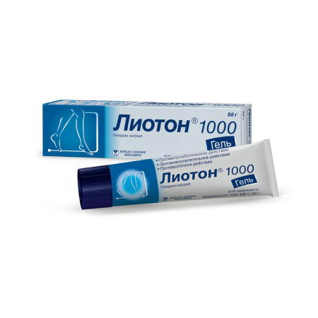 Лиотон гель 1000 (1000МЕ/г) 50г гель д/наруж прим (Гепарин натрия)