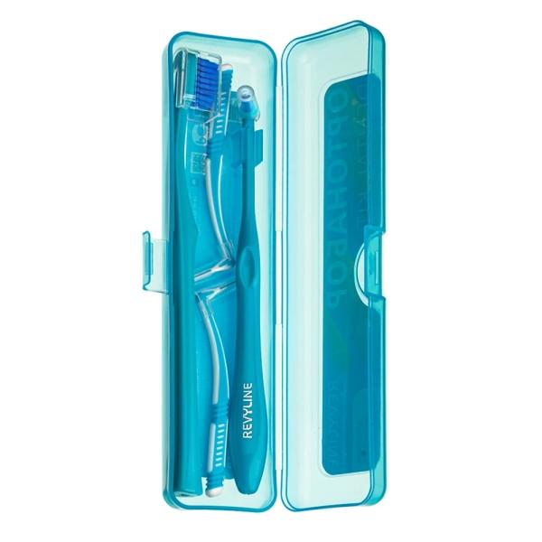 Ортонабор Revyline Dental Kit в пенале голубом - зуб.щетка, ершики SSS/SS, монопучковая щетка