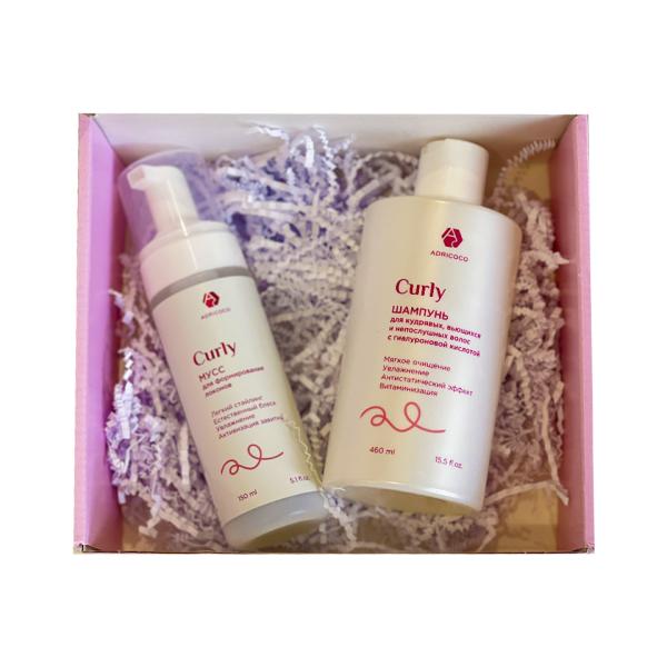 ADRICOCO Набор подарочный №26 Великолепные кудряшки(CURLY - шампунь460мл, увлажняющий мусс150мл)