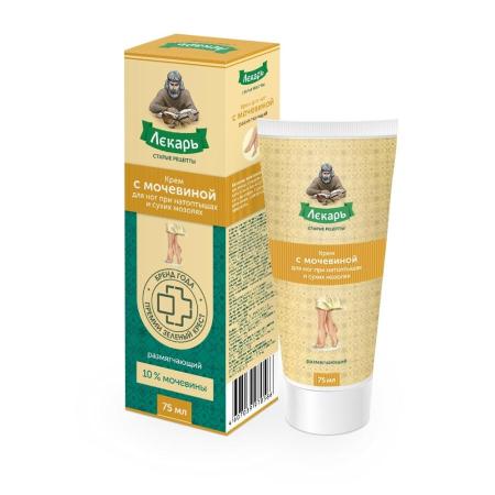 Лекарь 75мл крем д/ног с мочевиной размягчающий при натоптышах и сухих мозолях