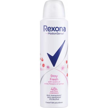 Rexona women  дезодорант спрей 150мл - Stay Fresh (white flowers & lychee)
