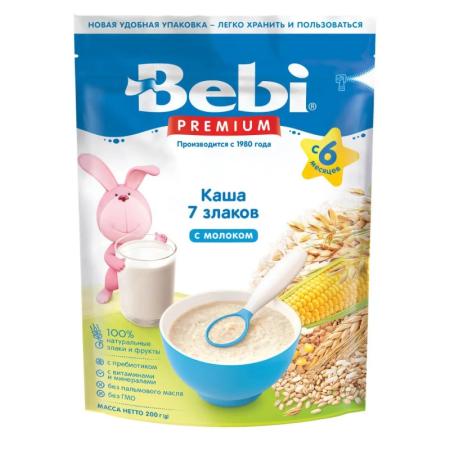 Bebi каша 7 злаков молочная с 6мес. 200г