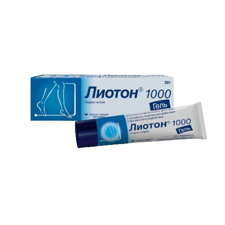 Лиотон гель 1000 (1000МЕ/г) 30г гель д/наруж прим (Гепарин натрия)