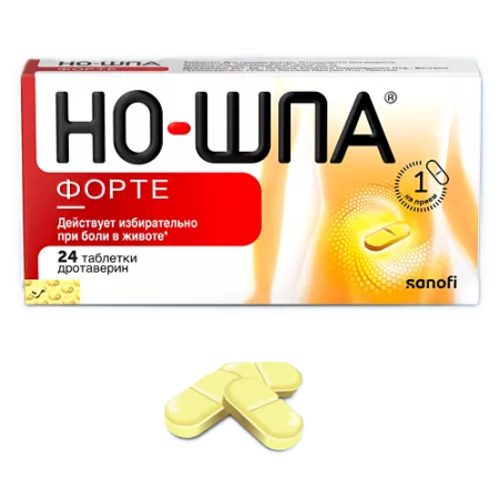 Но-шпа форте 40мг №24 таблетки п/п/о (Дротаверин)