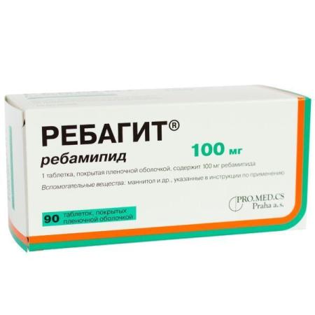 Ребагит 100 мг №90 таб п/п/о (Ребамипид)