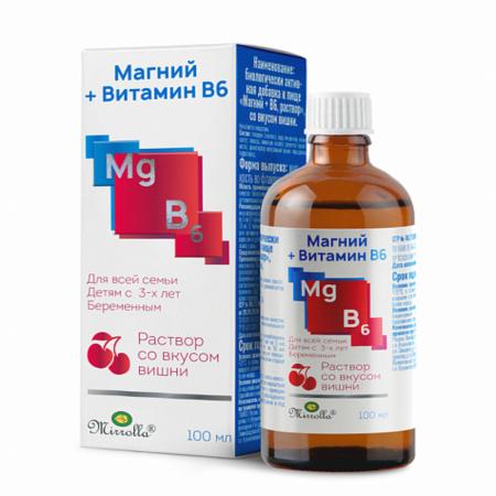 Магний В6 раствор со вкусом вишни с 3 лет 100 мл