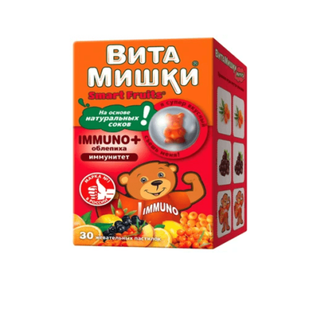 ВитаМишки Имунно+Облепиха пастилки жевательные №30