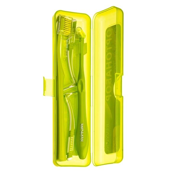 Ортонабор Revyline Dental Kit в пенале салатовом - зуб.щетка, ершики SSS/SS, монопучковая щетка