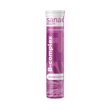 Sana Beauty Комплекс витаминов В: B1 + B2 + B6 + B12  №20 таб шипучие (без сахара)